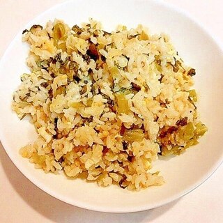 食欲モリモリ☆青菜漬け炒飯